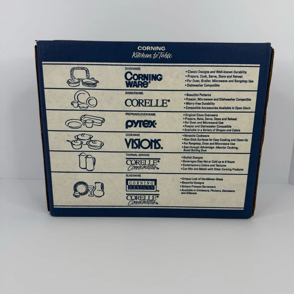 VTG 1994 CorningWare 24 oz Divided‎ Dish French White Oven Microwave 6016927 NEW